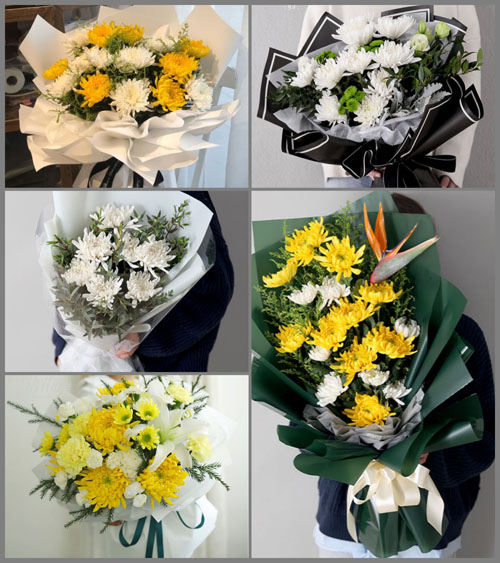 广东梅州市丰顺县黄金镇径双村白事花束代送